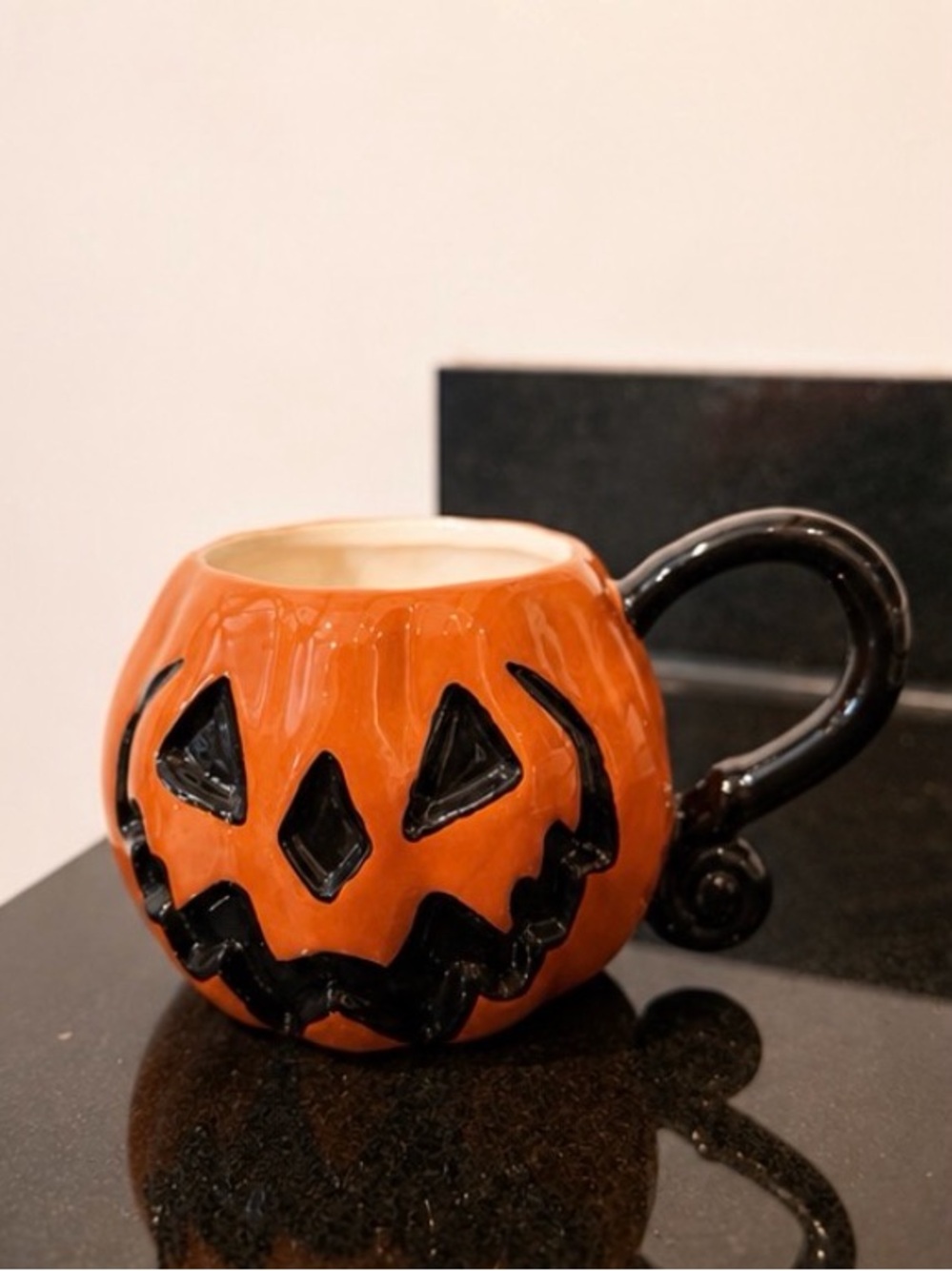 Jack-O’-Lantern Pumpkin Mug | Halloween Ceramic Coffee Cup | Gothic Aesthetic